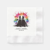 Brides Rainbow Burst Wedding Serviette (Vorderseite)
