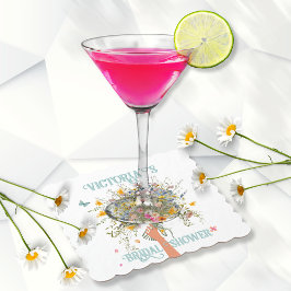 Brides riesiges Wildblume Bouquet Brautparty Untersetzer