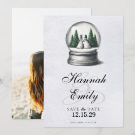 Brides Snow Globe Save The Date