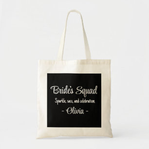 Bride's Squad: Sparkle, sass und feiern. Tragetasche