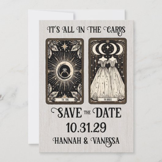 Brides Tarot Save The Date (Vorderseite)