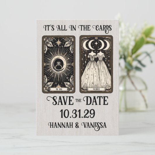 Brides Tarot Save The Date (Stehend Vorderseite)