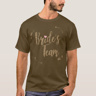 Brides Team Junggeselinnen-Abschied Wedding Gold T-Shirt