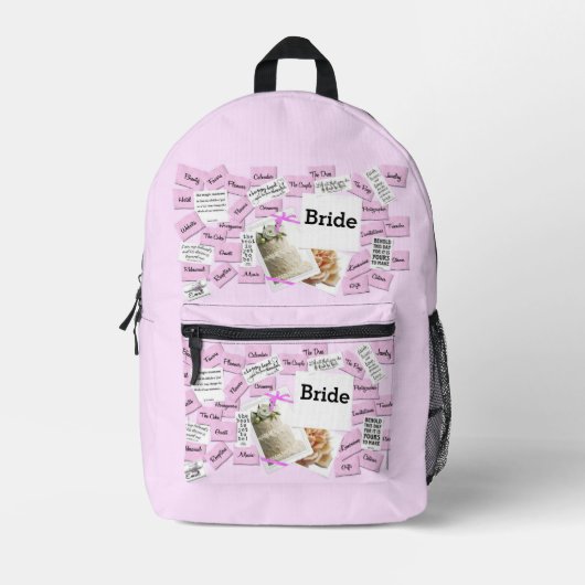Brides Wedding Day Alles über Print-Rucksack Bedruckter Rucksack (Vorderseite)