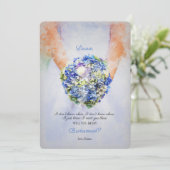 Bridesmädchen-Anfrage Einladung (Stehend Vorderseite)