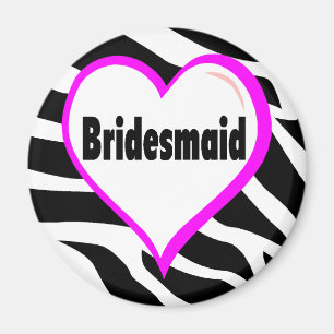 Bridesmädchen (Zebrastreifen) Magnet