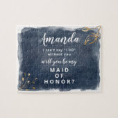 Bridesmai oder Trauzeuginmarine- und Puzzle (Horizontal)