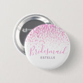 Bridesmaid abstrakte Kunst Hochzeitsknöpfe Button (Vorne & Hinten)