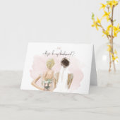 Bridesmaid - AC Note Card Karte (Gelbe Blume)
