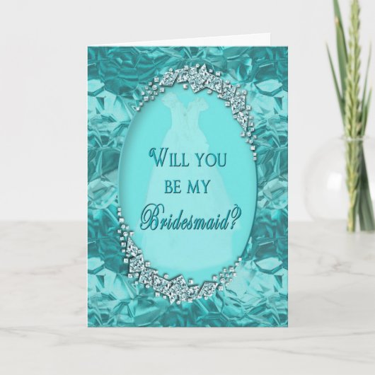 BRIDESMAID ANTRAG EINLADUNG - BLAUER EISEN - BRIDA (Vorderseite)