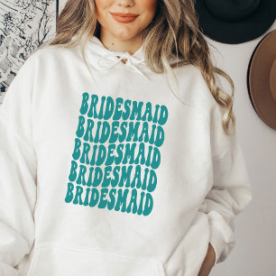 Bridesmaid Aquamarin Personalisiert Matching-Braut Hoodie