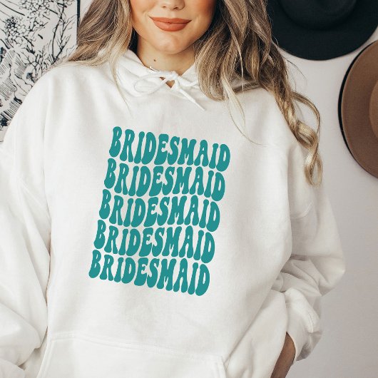 Bridesmaid Aquamarin Personalisiert Matching-Braut Hoodie