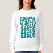Bridesmaid Aquamarin Personalisiert Matching-Braut Sweatshirt (Vorderseite)