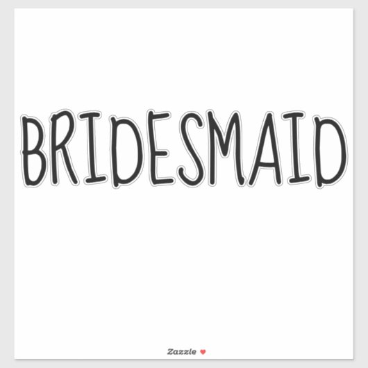 Bridesmaid Aufkleber Custom (Blatt)