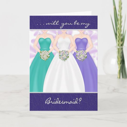 BRIDESMAID AUFMERKSAMKEIT DURCH BRIDE EINLADUNG (Vorderseite)