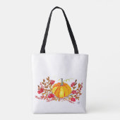 Bridesmaid Autumn Pumpkin Floral Hochzeit im Herbs Tasche (Rückseite)