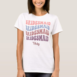 Bridesmaid - Bachelorette/Hen Party. Bearbeitbarer T-Shirt