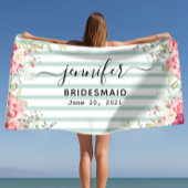 Bridesmaid Bachelorette Personalisierter Name Strandtuch