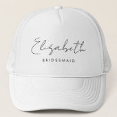 Bridesmaid Bachelorette Template Womens Modern Truckerkappe (Vorderseite)