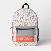 Bridesmaid Backpack Bedruckter Rucksack (Vorderseite)