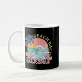 Bridesmaid Beach Bach Bride Squad Retro Bacheloret Kaffeetasse (Links)