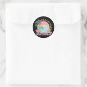 Bridesmaid Beach Bach Bride Squad Retro Bacheloret Runder Aufkleber (Tasche)