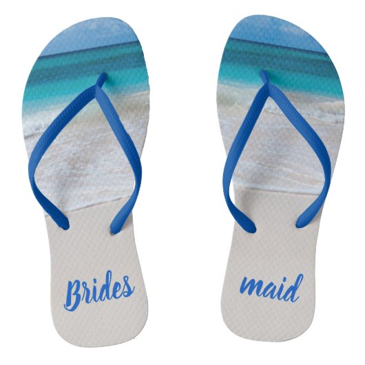 Bridesmaid Beach Hochzeit Flip Flops Badesandalen (Fußbett)