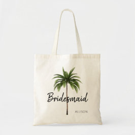 Bridesmaid Beach Wedding Palm Tree Personalisiert Tragetasche