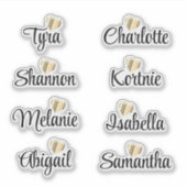 Bridesmaid benennt Personalisierte Decal Vinyl Sti Aufkleber (Vorderseite)