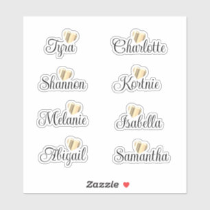 Bridesmaid benennt Personalisierte Decal Vinyl Sti Aufkleber