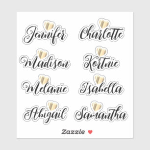 Bridesmaid benennt Personalisierte Vinyl-Decal-Auf Aufkleber