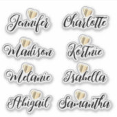 Bridesmaid benennt Personalisierte Vinyl-Decal-Auf Aufkleber (Vorderseite)