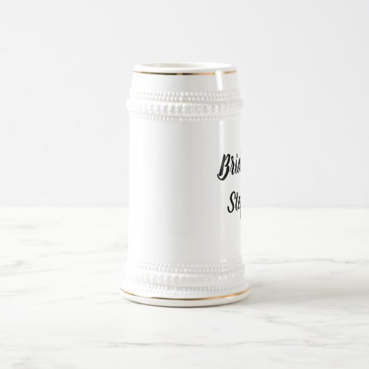 Bridesmaid Black Elegant Script Geschenke Hochzeit Bierglas (Mittel)
