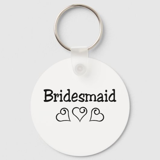 Bridesmaid Black Hearts Schlüsselanhänger (Vorderseite)