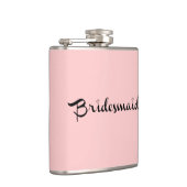 Bridesmaid Black on Pink Flachmann (Rechts)