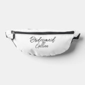 Bridesmaid Black Text on White Fanny Pack Bauchtasche (Ablage )