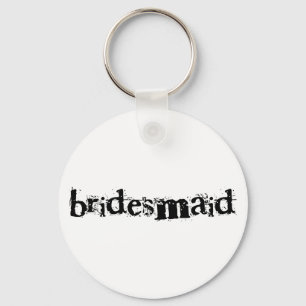 Bridesmaid Black Text Schlüsselanhänger