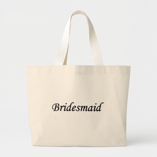 Bridesmaid Black w Gray Jumbo Stoffbeutel (Vorne)