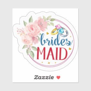 Bridesmaid Bloom Aufkleber