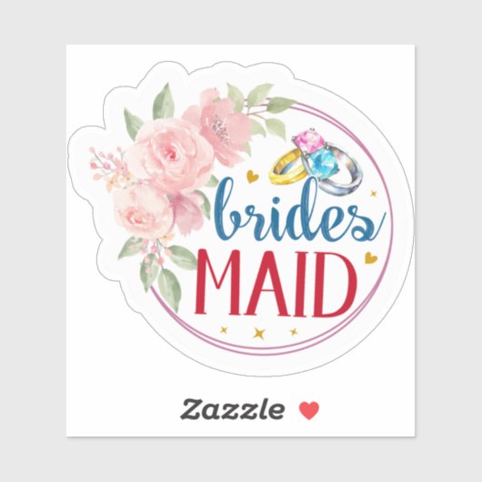 Bridesmaid Bloom Aufkleber (Blatt)