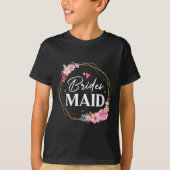 Bridesmaid Blume Bachelorette Brautparty Bride T-Shirt (Vorderseite)