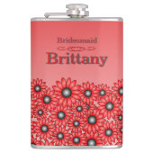 Bridesmaid-Blume Flachmann (Vorderseite)