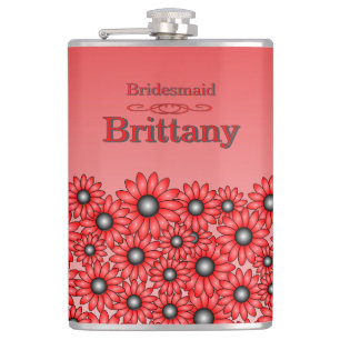 Bridesmaid-Blume Flachmann