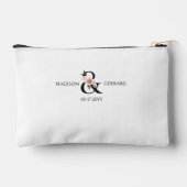 Bridesmaid Blume Letter Boho Floral Personalisiert Zubehörtasche (Rückseite)