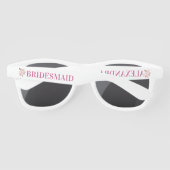 Bridesmaid Blumenspass für Plastiksonnenbrille (Rückseite)