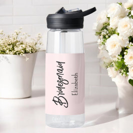 Bridesmaid Blush Pink Brautparty Trinkflasche