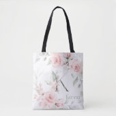 Bridesmaid Blush Pink Rose Monogram Letter K Tasche (Vorderseite)