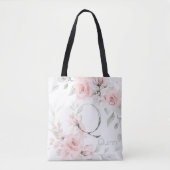 Bridesmaid Blush Pink Rose Monogram Letter Q Tasche (Vorderseite)