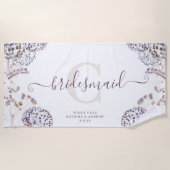Bridesmaid Boho Beach Handtuch (Vorderseite)