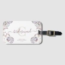 Bridesmaid Boho Luggage Tags